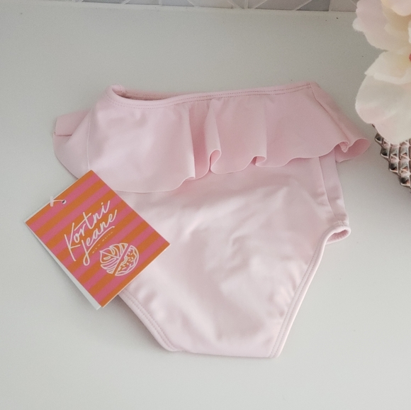 Mini Girls Peplum Swim Bottoms - Picture 2 of 3